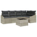 Tuinbankenset 6 st Lichtgrijs poly rattan