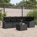 Tuinbankenset 6 st Zwart poly rattan