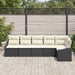 Tuinbankenset 6 st Zwart en Wit poly rattan