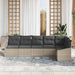 Tuinbankenset 6 st Lichtgrijs poly rattan