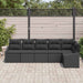 Tuinbankenset 6 st Zwart poly rattan