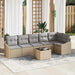 Tuinbankenset 7 st Beige en Licht Grijs poly rattan