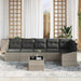 Tuinbankenset 7 st Lichtgrijs poly rattan
