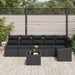 Tuinbankenset 7 st Zwart poly rattan