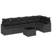 Tuinbankenset 7 st Zwart poly rattan