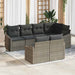 Tuinbankenset 7 st Grijs poly rattan