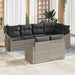 Tuinbankenset 7 st Lichtgrijs poly rattan