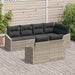 Tuinbankenset 7 st Lichtgrijs poly rattan