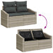 Tuinbankenset 7 st Lichtgrijs poly rattan