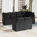 Tuinbankenset 7 st Zwart poly rattan