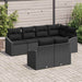 Tuinbankenset 7 st Zwart poly rattan