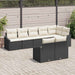 Tuinbankenset 8 st Zwart en Wit poly rattan