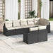 Tuinbankenset 8 st Zwart en Wit poly rattan