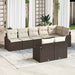 Tuinbankenset 8 st Bruin en wit poly rattan