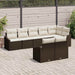 Tuinbankenset 8 st Bruin en wit poly rattan