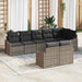Tuinbankenset 8 st Grijs poly rattan