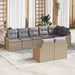 Tuinbankenset 8 st Beige en Licht Grijs poly rattan