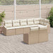 Tuinbankenset 8 st Beige en Wit poly rattan