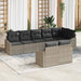 Tuinbankenset 8 st Lichtgrijs poly rattan