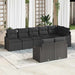 Tuinbankenset 8 st Zwart poly rattan