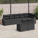 Tuinbankenset 8 st Zwart poly rattan