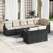 Tuinbankenset 9 st Bruin en Crème poly rattan