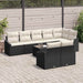 Tuinbankenset 9 st Bruin en Crème poly rattan