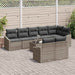 Tuinbankenset 9 st Lichtgrijs poly rattan