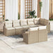 Tuinbankenset 9 st Beige en Crème poly rattan