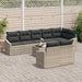Tuinbankenset 9 st Lichtgrijs poly rattan