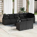 Tuinbankenset 9 st Zwart poly rattan