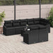 Tuinbankenset 9 st Zwart poly rattan