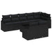 Tuinbankenset 9 st Zwart poly rattan