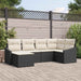 Tuin Eetset 6 st Zwart en Crème