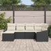 Tuin Eetset 6 st Zwart en Crème