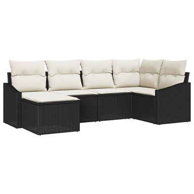 Tuin Eetset 6 st Zwart en Crème