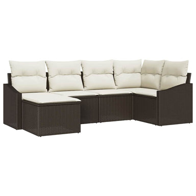 Tuin Eetset 6 st Bruin en Crème