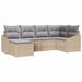 Tuin Eetset 6 st Beige en Licht Grijs