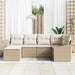 Tuin Eetset 6 st Beige en Crème