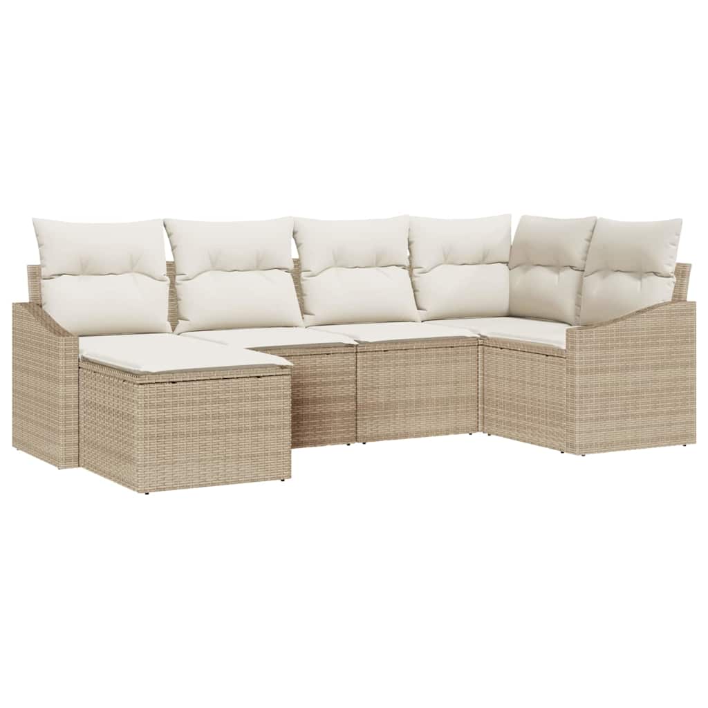 Tuin Eetset 6 st Beige en Crème