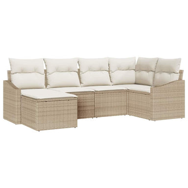 Tuin Eetset 6 st Beige en Crème