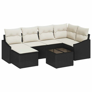Tuin Eetset 7 st Bruin en Crème