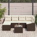 Tuin Eetset 7 st Bruin en Crème