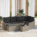 Tuin Eetset 7 st Lichtgrijs Poly Rattan en Poedergecoat Staal