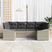 Tuinbankenset 6 st Lichtgrijs poly rattan