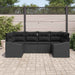 Tuinbankenset 6 st Zwart poly rattan