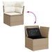 Tuinbankenset 7 st Beige en Crème poly rattan