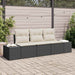 Tuinbankenset 3 st Zwart en Crème poly rattan