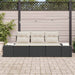 Tuinbankenset 3 st Zwart en Crème poly rattan