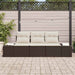 Tuinbankenset 3 st Bruin en Crème poly rattan